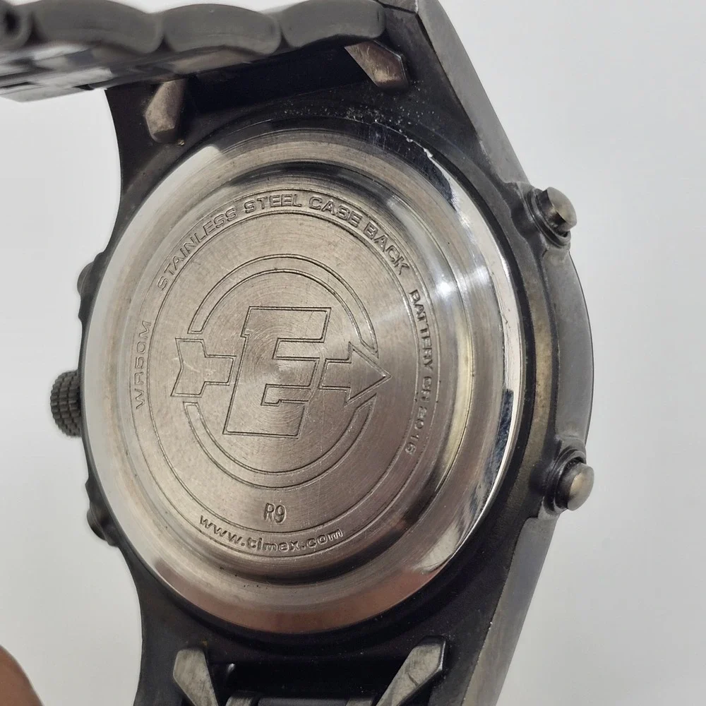 Timex Expedition Men Watch‎ 38MM Ana-Digi Black Dial Gunmetal Bands 6.5